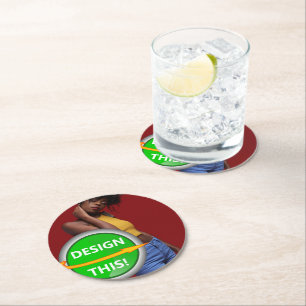 Rond COOL ! Dessous de verre papier - Arrondi - Personn