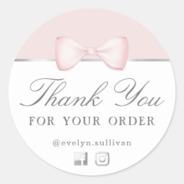 Rond Coquette affaires arc rose merci sticker