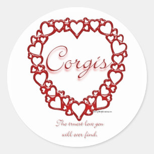 Rond Corgi True Love - Sticker