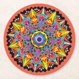 Rond Costa Rica Ox Panier Roue Carreta Dessous de verre