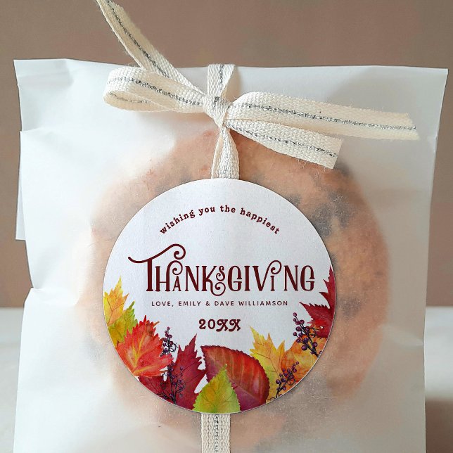 Rond Couleur de l'automne | Sticker de Thanksgiving (Créateur téléchargé)