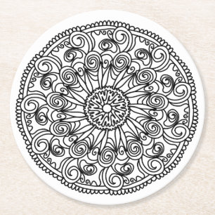 Rond couleur moi tourbillonner dessous de verre