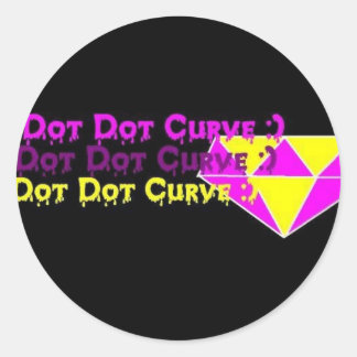 Rond Courbe point :) Sticker diamant
