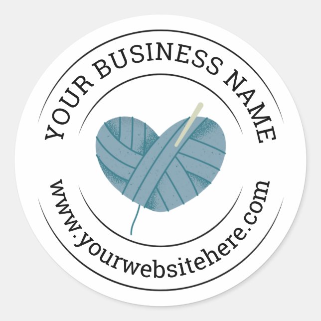 Rond Crochet Business Blue Packaging Sticker (Devant)