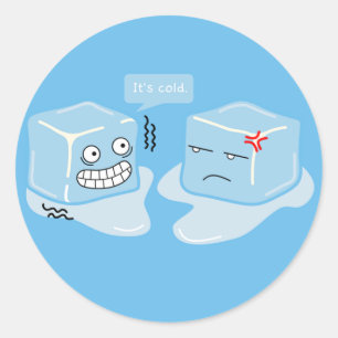 Rond Cube de glace congeler - Sticker