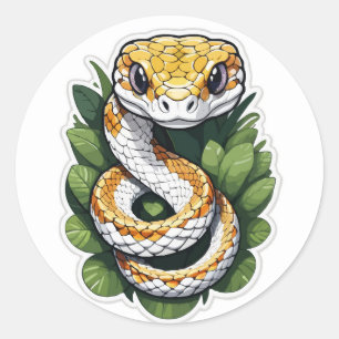 Rond Curieux Sticker Python - Une surprise Slithering