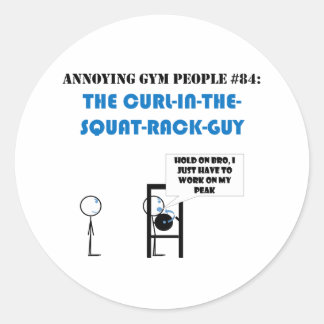 Rond Curl In the Squat Rack Guy sticker