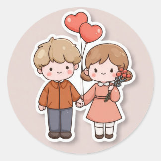 Rond Cute sticker ls