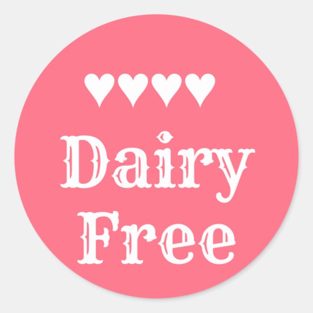Rond Dairy Free sticker (Devant)
