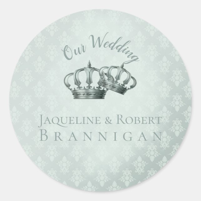 Rond Damas de soie - Sticker Mariage (Devant)