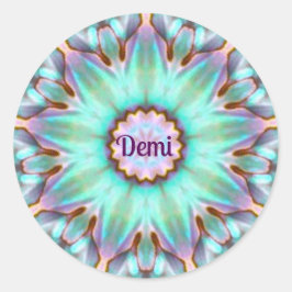Rond DEMI ~ Sticker Paua Shell personnalisé ~