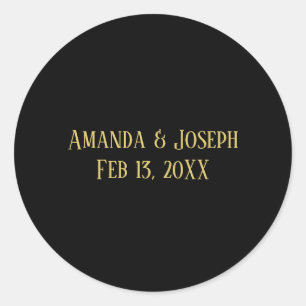 Rond Design simple Black&Gold - Sticker circulaire