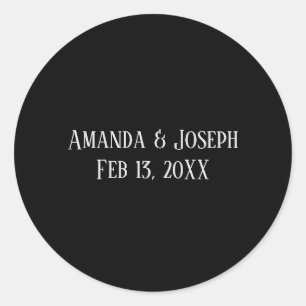 Rond Design simple en noir et gris - Sticker circulaire