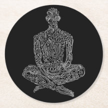 Dessous de verre acétique (noir avec gris)