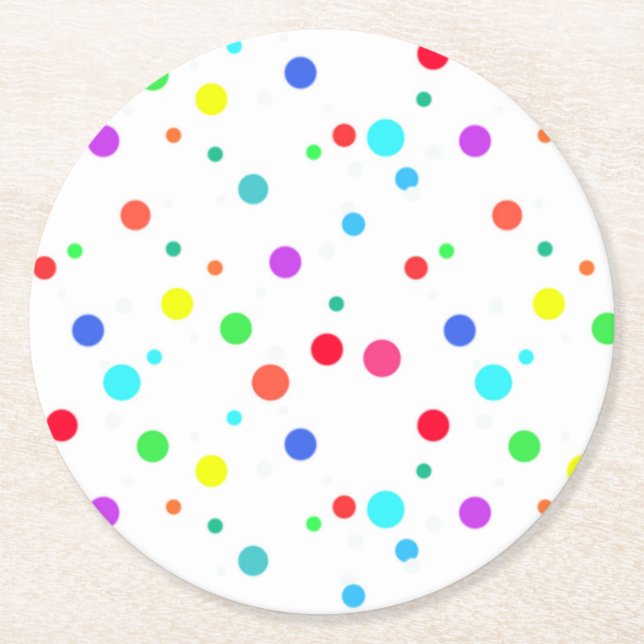 Rond Dessous de verre avec beaucoup de points O' (Devant)