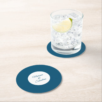 Rond Dessous de verre Bleus Élégant Simple Costar Rusti