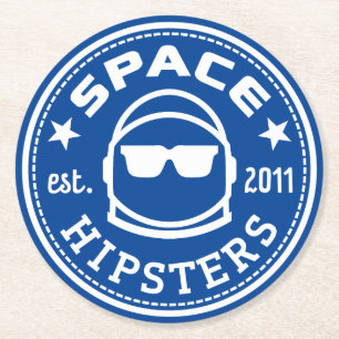 Rond Dessous de verre carrés de hippies de l'espace (6