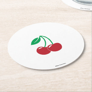 Rond Dessous de verre cerisiers mignons