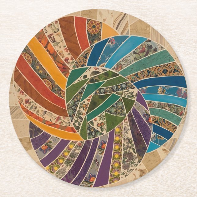 Rond Dessous de verre coloré (Devant)