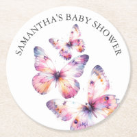 Dessous de verre de Baby shower papillon