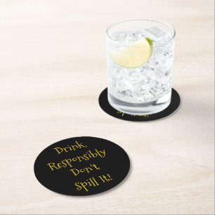Rond Dessous de verre de boisson amusant