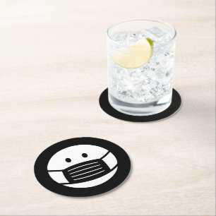 Rond dessous de verre de boisson personnalisé avec ic