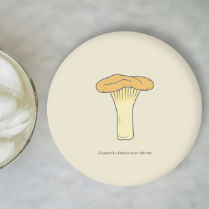 Rond Dessous de verre de champignons Chanterelle Botani