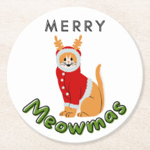 Dessous de verre de chats de Noël