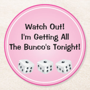 Rond Dessous de verre de matrices de Bunco