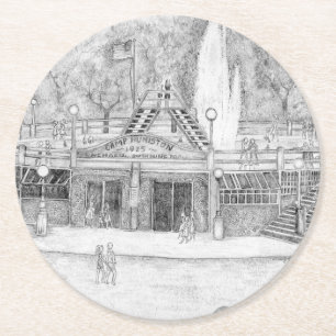 Rond Dessous de verre de papier amusant d'été