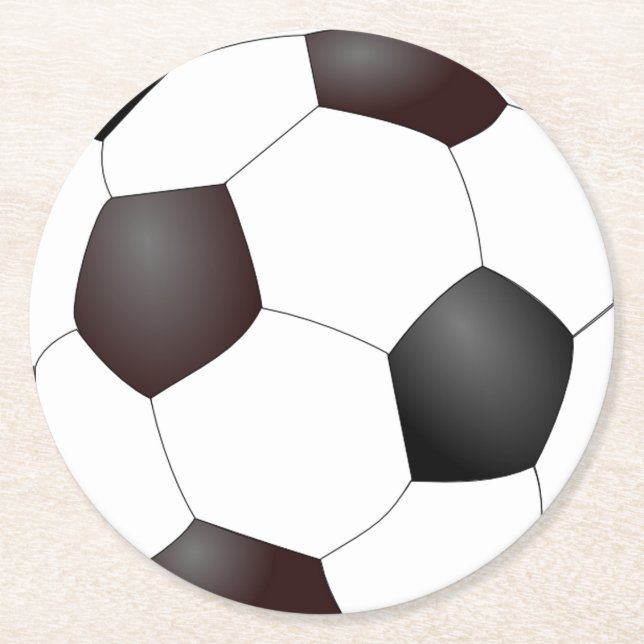 Rond Dessous de verre de papier de ballon de football (Devant)