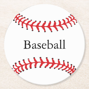 Rond Dessous de verre de papier de conception de baseba