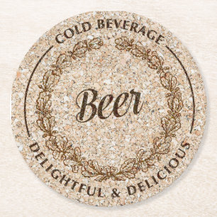 Rond Dessous de verre de papier de liège de bière