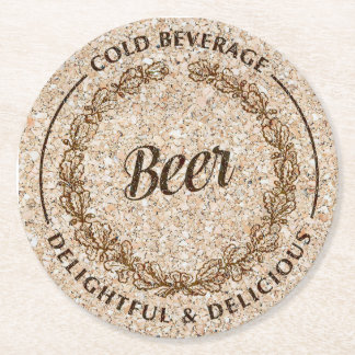 Rond Dessous de verre de papier de liège de bière