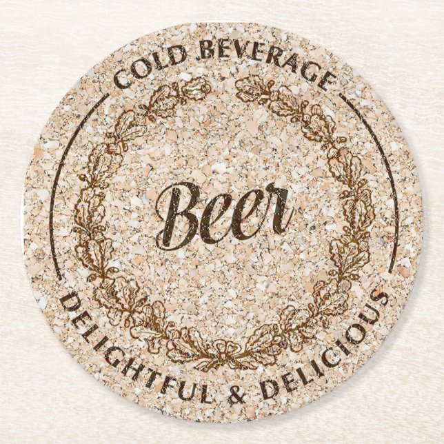 Rond Dessous de verre de papier de liège de bière (Devant)