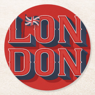 Rond Dessous de verre de papier de Londres