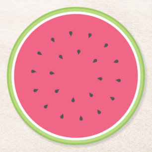 Rond Dessous de verre de papier de pastèque