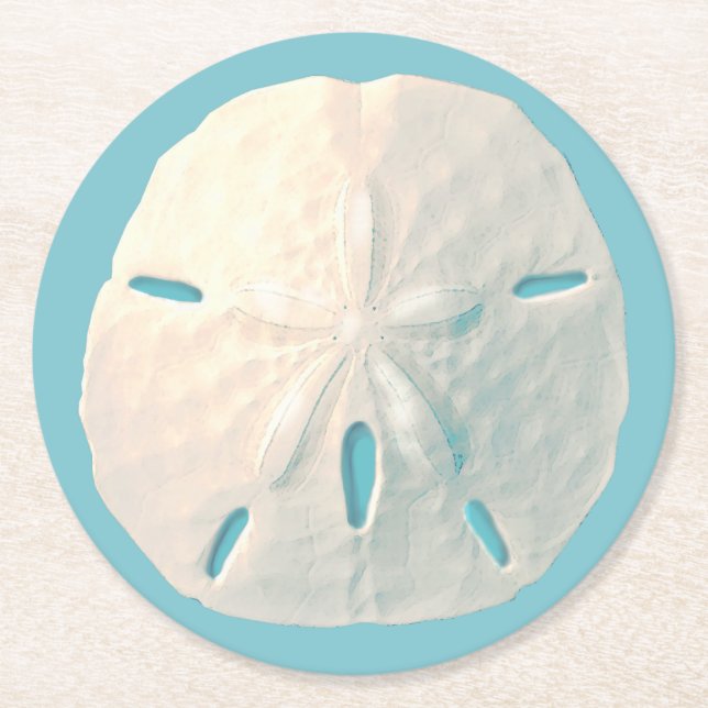 Rond Dessous de verre de papier du dollar de sable (Devant)