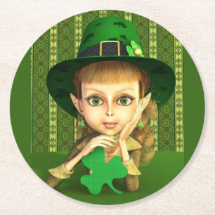 Rond Dessous de verre de papier du jour de St Patrick
