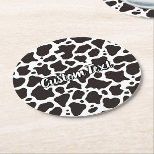 Rond Dessous de verre de papier Motif de vache