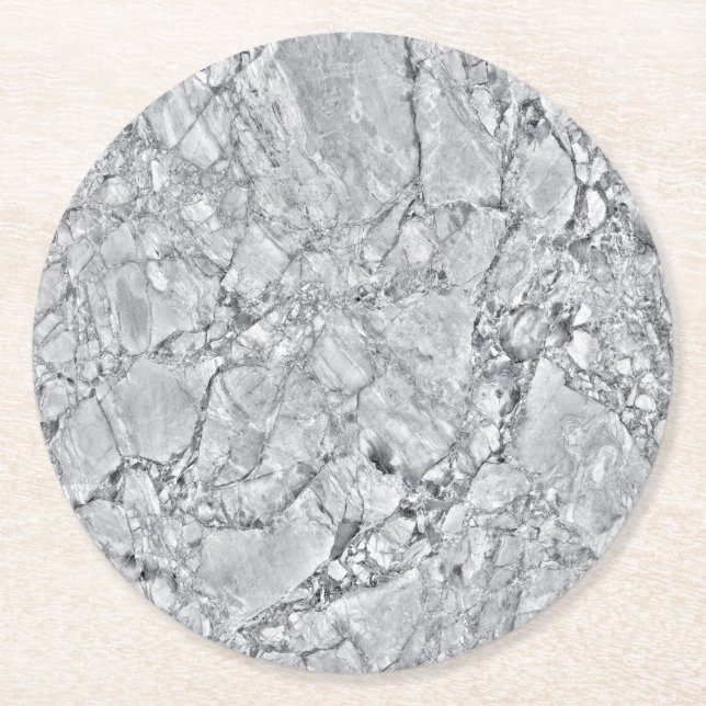 Rond Dessous de verre de papier Motif en marbre (Devant)