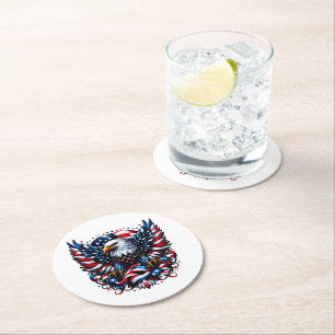 Rond Dessous de verre de papier patriotique