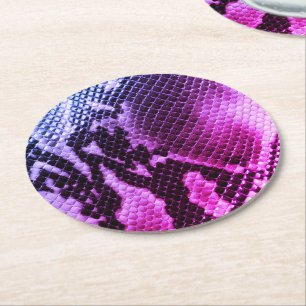 Rond Dessous de verre de papier - Peau de serpent