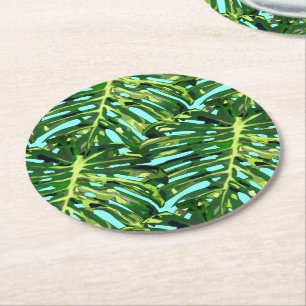 Rond Dessous de verre de papier tropical