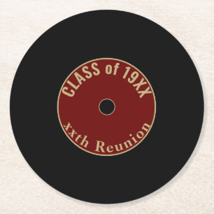 Rond Dessous de verre de réunion de classe Nostalgique 