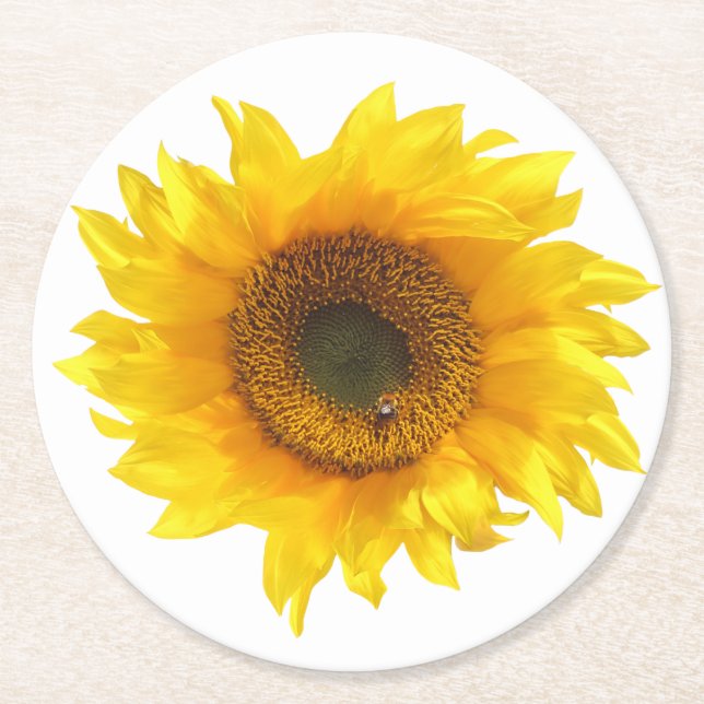 Rond dessous de verre de tournesol jaune (Devant)