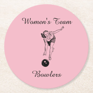 Rond Dessous de verre des femmes de l'équipe de Bowler