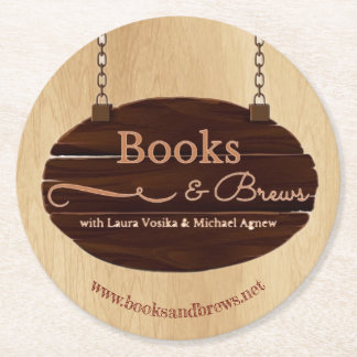 Rond Dessous de verre des livres et des brasseries