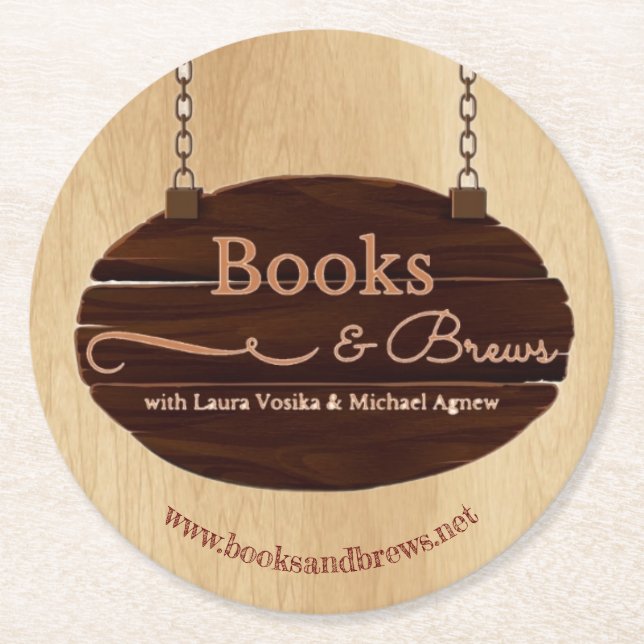 Rond Dessous de verre des livres et des brasseries (Devant)