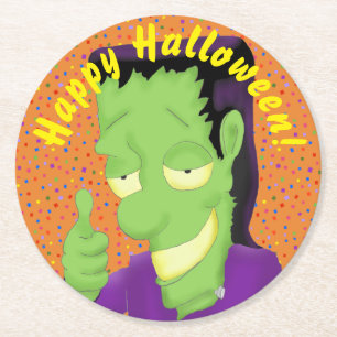 Rond Dessous de verre d'Halloween Frankencool